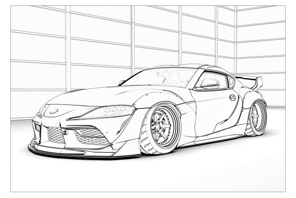 Supra a90 раскраска