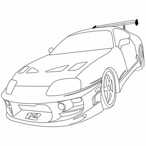 Раскраска Toyota Supra a80