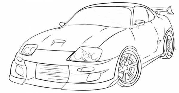 Раскраска Toyota Supra a80
