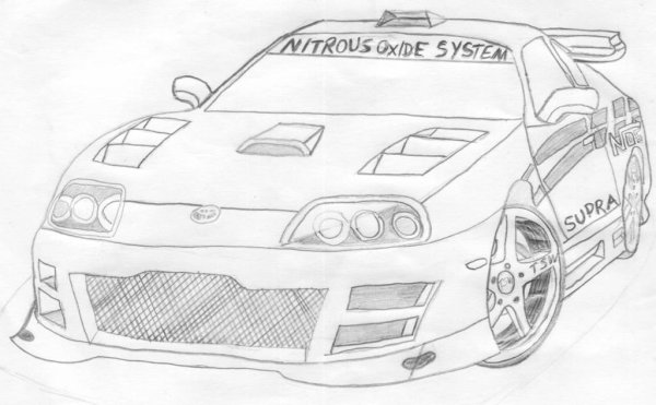 Toyota Supra MK.5 раскраски