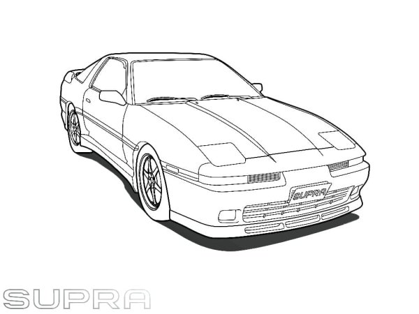 Раскраска Тойота Супра 1998