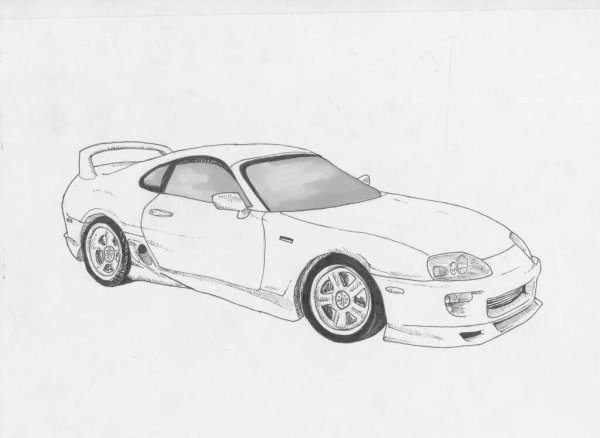 Раскраска Toyota Supra a80