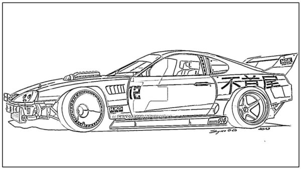 Тойота Супра разукрашка