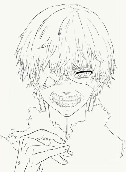 Раскраски аниме Канеки Кен