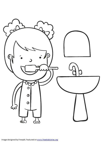 Умываться раскраска