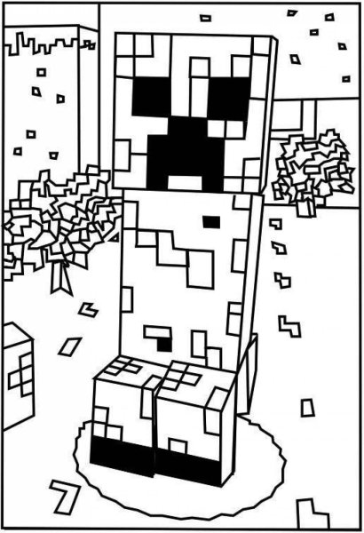 Раскраска антистресс майнкрафт
