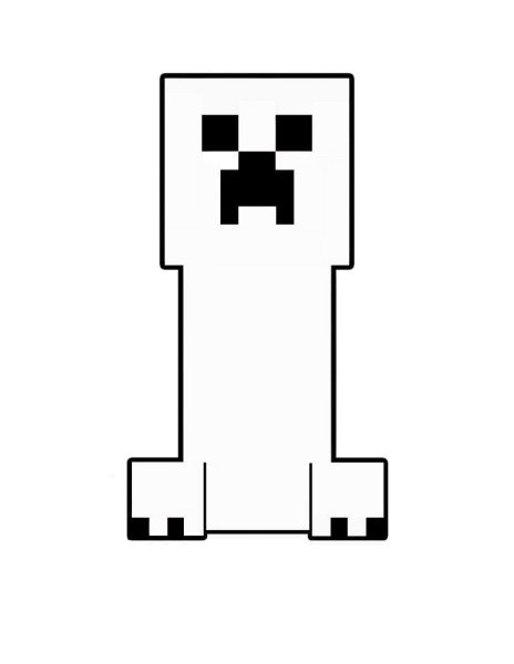 Раскраска майнкрафт КРИПЕР