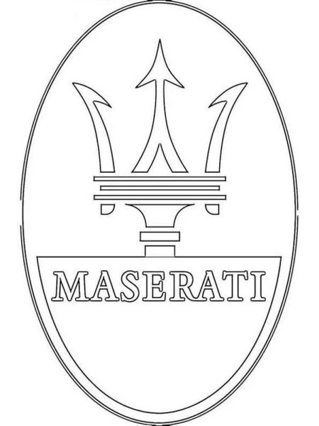 Раскраска автомобильные значки