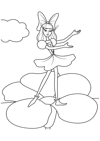 Раскраска андерсан Дюймовочка