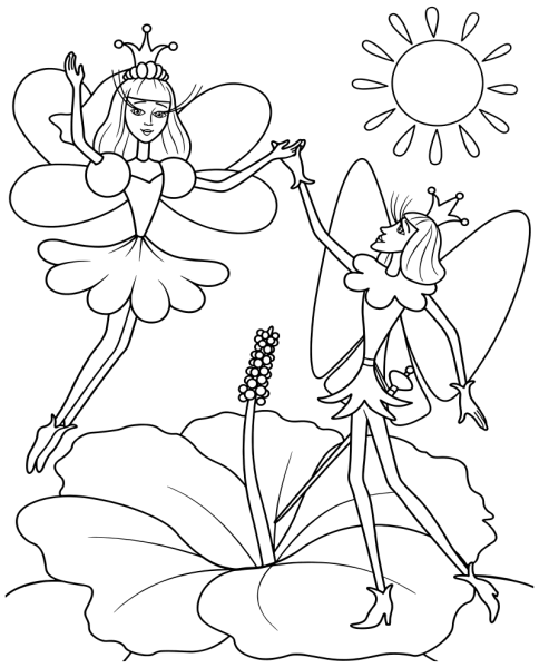 Андерсен Дюймовочка раскраска