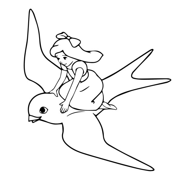 Андерсон Дюймовочка расскраска