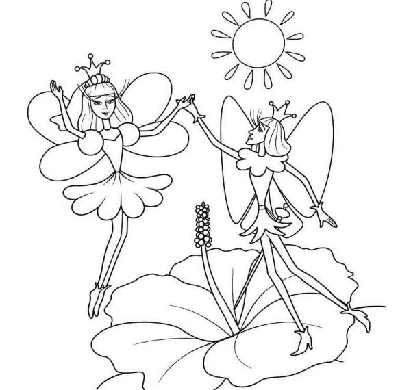 Андерсен Дюймовочка раскраска для детей