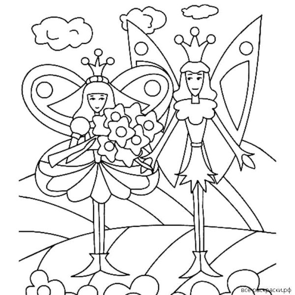 Дюймовочка раскраска