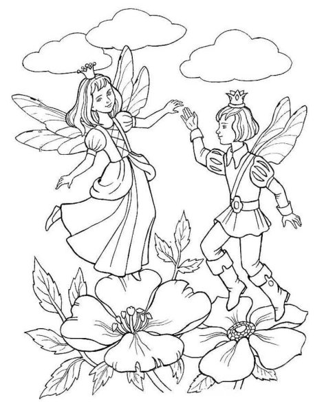 Андерсен Дюймовочка раскраска