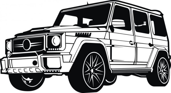 Раскраска Мерседес Гелендваген g63