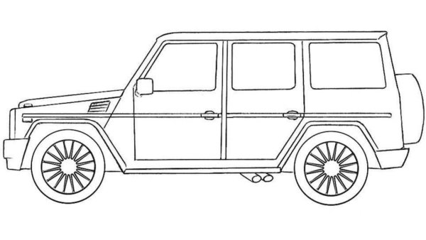 Раскраска Мерседес Гелендваген g63