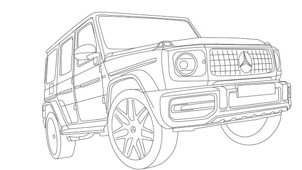 Раскраска Мерседес Гелендваген g63