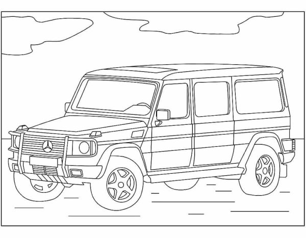 Раскраска Мерседес Гелендваген g63