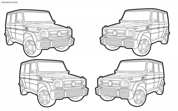 Раскраска Мерседес Гелендваген g63 AMG