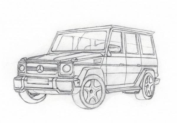 Раскраска Мерседес Гелендваген g63
