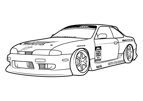 Разукрашки дрифт машины