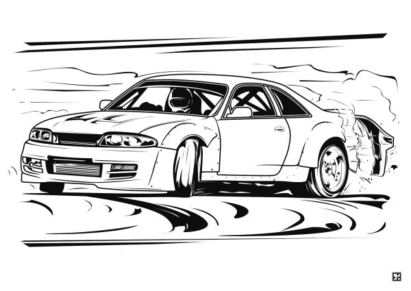 Ниссан Скайлайн r33 вектор