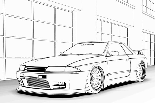 Nissan Silvia s15 раскраска