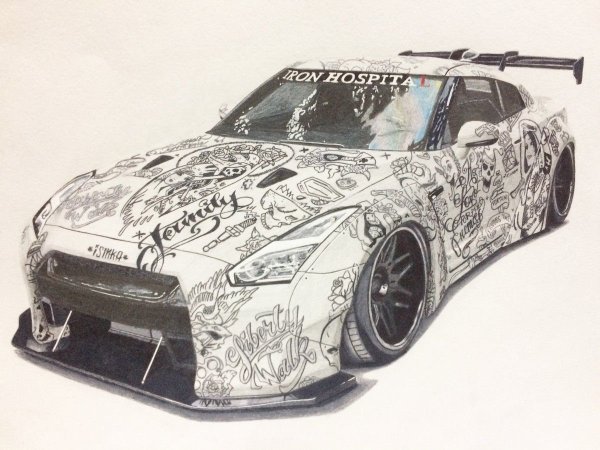 Ниссан ГТР 35 разрисованный