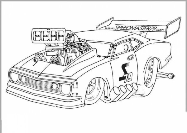 Раскраска "гоночные авто"