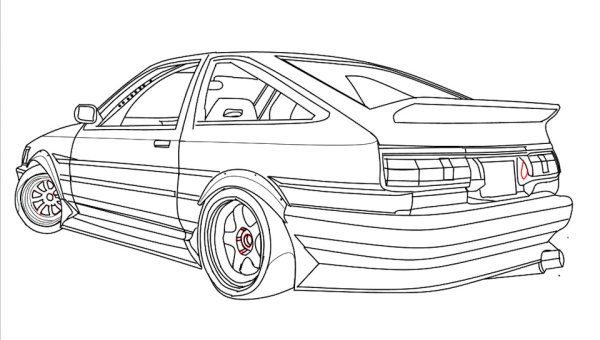 Toyota ae86 Trueno контур