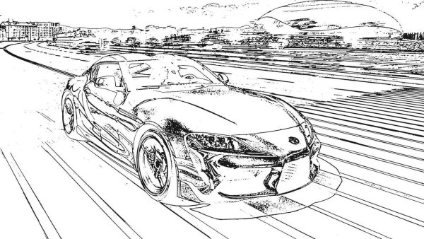 Раскраска Toyota Supra a80