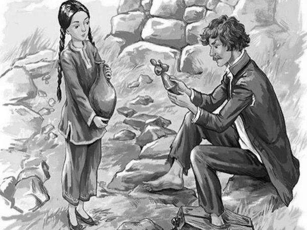 Кавказский пленник Дина рисунок