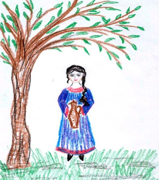 Дина кавказский пленник рисунок лёгкий