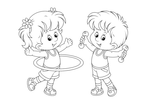 Раскраска зарядка для детей