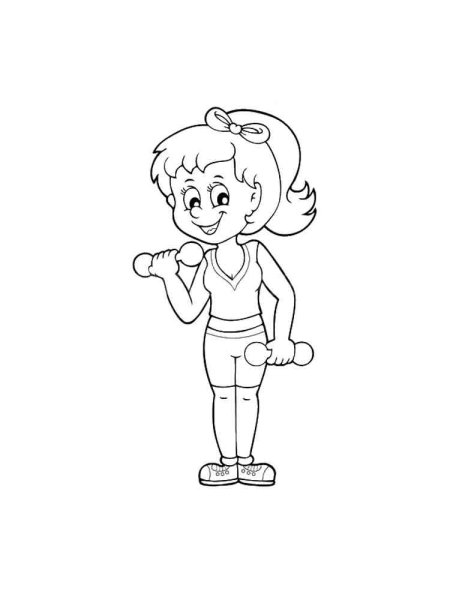 Здоровый образ жизни раскраска