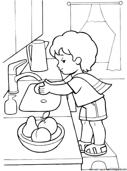 Раскраска здоровый образ жизни для детей