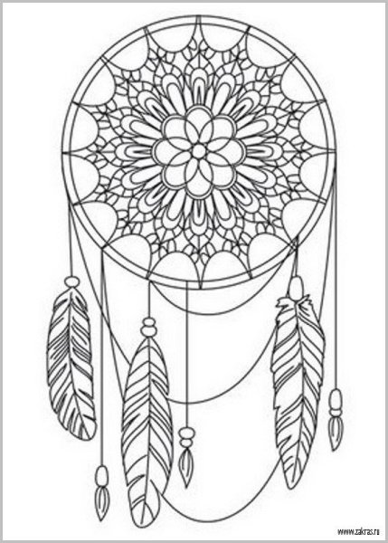 Ловец снов раскраска