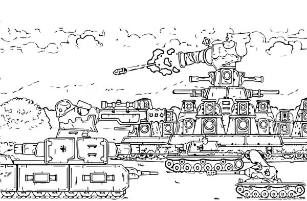Раскраски танки кв 44 и Левиафан