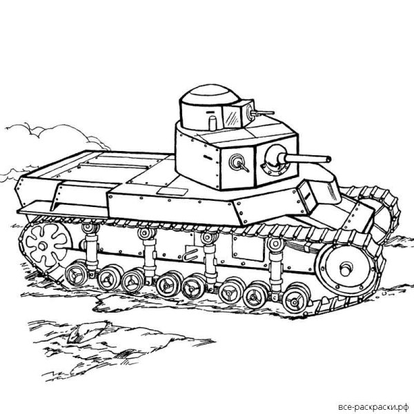 Раскраска танк кв 6