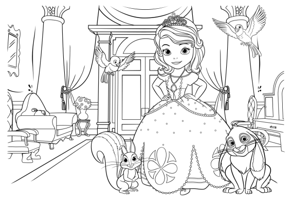 Раскраска София прекрасная Эмбер