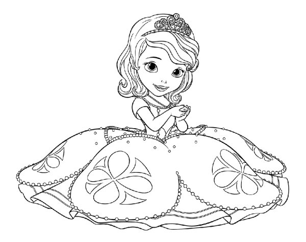 Раскрашки для детей принцесса София