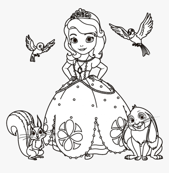 Малика София раскраска