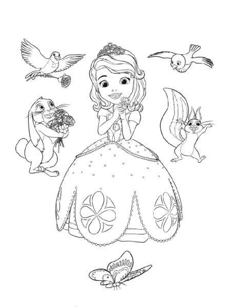 Раскраска София прекрасная Princesa