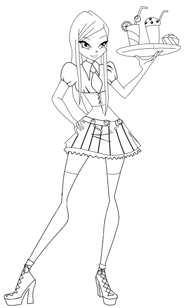 Раскраски феи Винкс Рокси