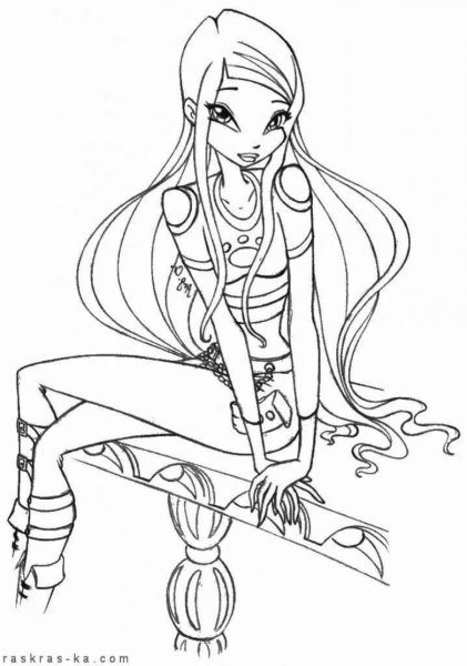 Раскраски Винкс Беливикс Рокси