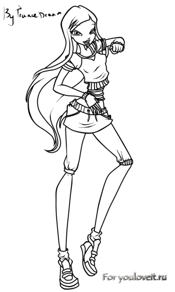 Раскраски Винкс Беливикс Рокси