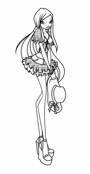 Раскраски феи Винкс Рокси