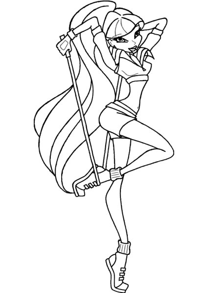 Раскраски феи Винкс Рокси