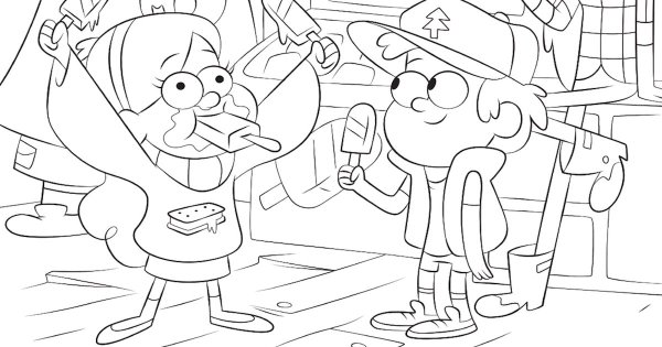 Гравити Фолз раскраска а4