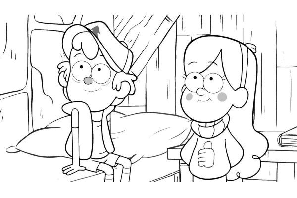 Раскраски для девочек Гравити Фолз Мейбл